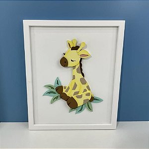 Quadro Decorativo Safari Girafa