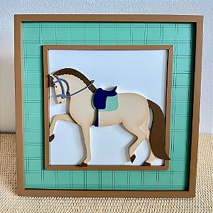 Quadro Decorativo Cavalo de Lado