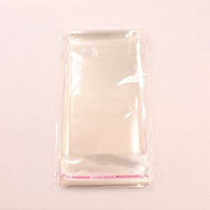 Embalagem Plástica Adesiva Transparente 7x12+3cm