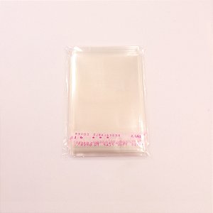 Embalagem Plástica Adesiva Transparente 6x7+2cm