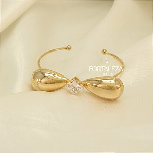 Bracelete com Laço e Zircônia Banhado a Ouro 18k