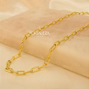 Corrente de Elo Cartier Banhado a Ouro 18k