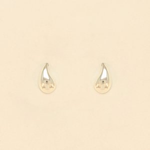 Brinco com Design de Gota Folheado a Prata