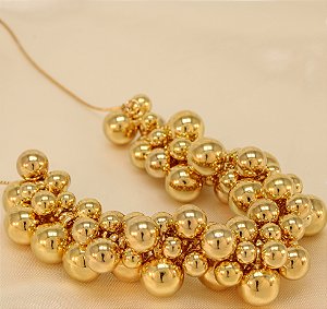 Gargantilha com Design de Bolinhas Folheado a Ouro 18k