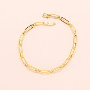 Pulseira de Elo Cartier Folheado a Ouro Folheado 18k