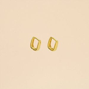 Brinco Argola com Fecho Click Folheado a Ouro 18k