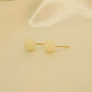 Brinco de Bolinha Folheado a Ouro 18k