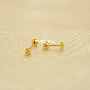 Brinco de Bolinha Banhado a Ouro 18k