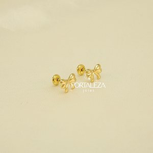 Brinco Design de Laço Banhado a Ouro 18k