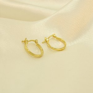 Brinco Argola Fecho Italiano Banhado a Ouro 18k