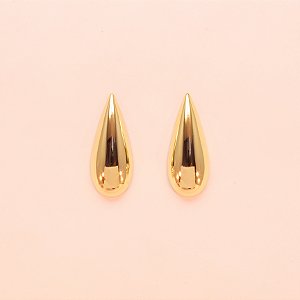 Brinco com Design de Gota Folheado a Ouro 18k