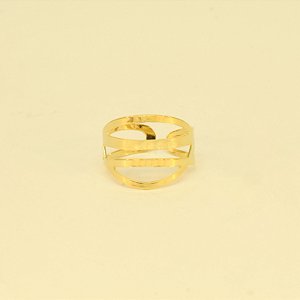 Anel Regulável Quatro Aros Folheado a Ouro 18k