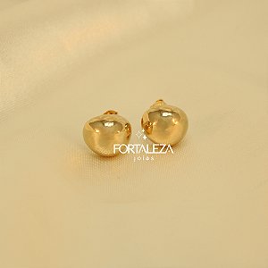 Brinco com Design de Gota Banhado a Ouro 18k