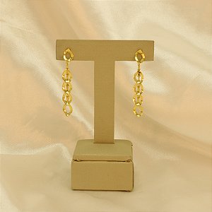 Brinco em Ramos Folheado a Ouro 18k