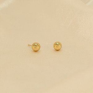 Brinco de Bolinha Banhado a Ouro 18k