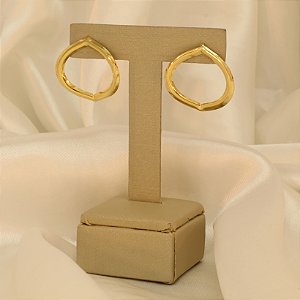 Brinco Vazado Folheado a Ouro 18k