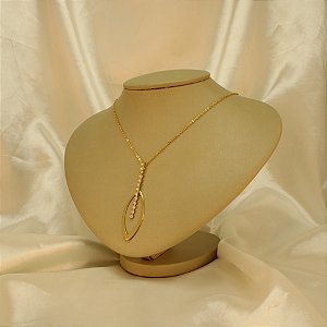 Gargantilha Vazada com Fio Folheado a Ouro 18k