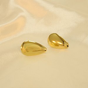 Brinco de Gota Folheado a Ouro 18k