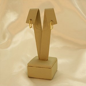 Brinco Argola Quadrada Folheado a Ouro 18k