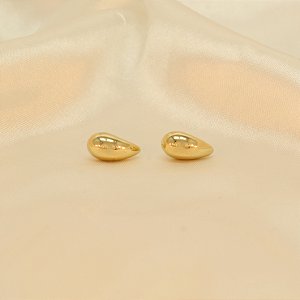 Brinco Gota Folheado a Ouro 18k