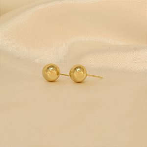 Brinco Bolinha Folheado a Ouro 18k