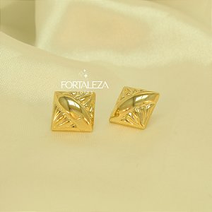 Brinco Abaulado Banhado a Ouro 18k