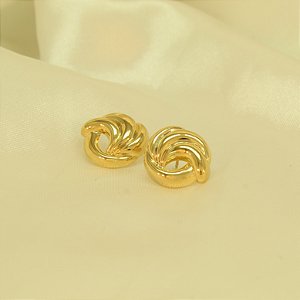 Brinco com Design Moderno Folheado a Ouro 18k