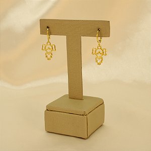 Brinco Argola Menina Folheado a Ouro 18k