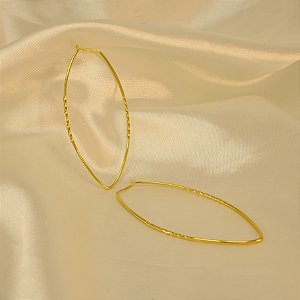 Brinco com Aro Liso Folheado a Ouro 18k