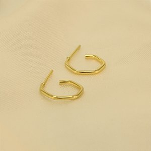 Brinco Argola Aro Pequeno Folheado a Ouro 18k