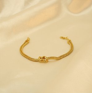 Pulseira com Nó Folheado a Ouro 18k