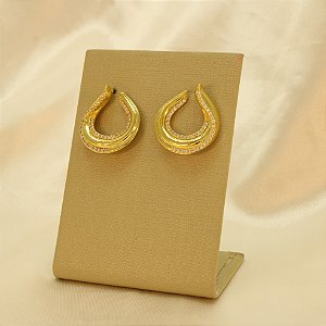Brinco Cravejado Banhado a Ouro 18k