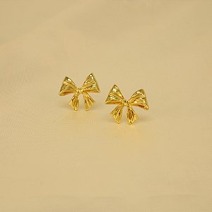 Brinco de Laço Banhado a Ouro 18k