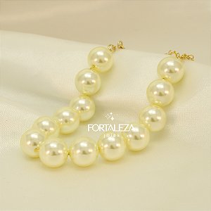 Pulseira de Pérolas Banhado a Ouro 18k