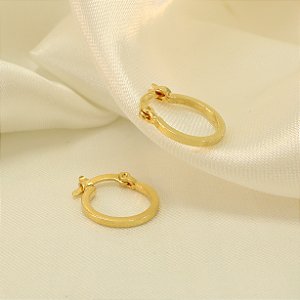 Brinco Argola Pequena Banhado a Ouro 18k