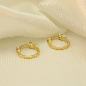 Brinco Argola Pequena Banhado a Ouro 18k