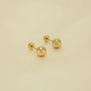 Brinco de Bolinha Banhado a Ouro 18k