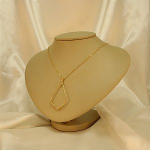 Gargantilha com Detalhes em Zircônia Banhado a Ouro 18k