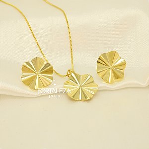 Conjunto Orgânico Banhado de Ouro 18k