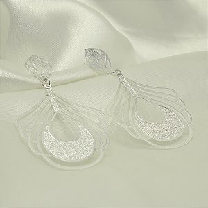 Brinco Trabalhado e Banhado em Prata 925