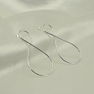 Brinco com Design Cruzado Banhado a Prata 925