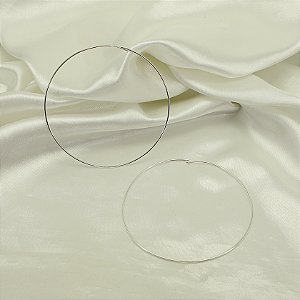 Brinco Argola de Aro Liso Banhado a Prata 925