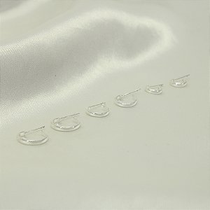 Brinco Argola em Trio de Aro Liso Banhado a Prata