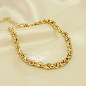 Gargantilha Cordão Baiano Banhado a Ouro 18k