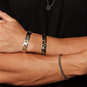 Pulseira Trabalhada em Aço Inox