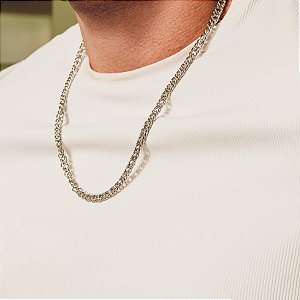 Corrente de Elos Entrelaçados em Aço Inox