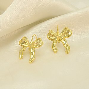 Brinco de Laço Banhado a Ouro 18k