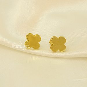 Brinco de Trevo Banhado a Ouro 18k