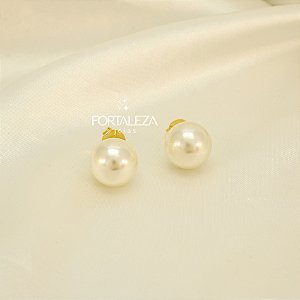 Brinco de Pérola Banhado a Ouro 18k