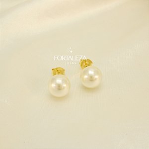 Brinco de Pérola Banhado a Ouro 18k